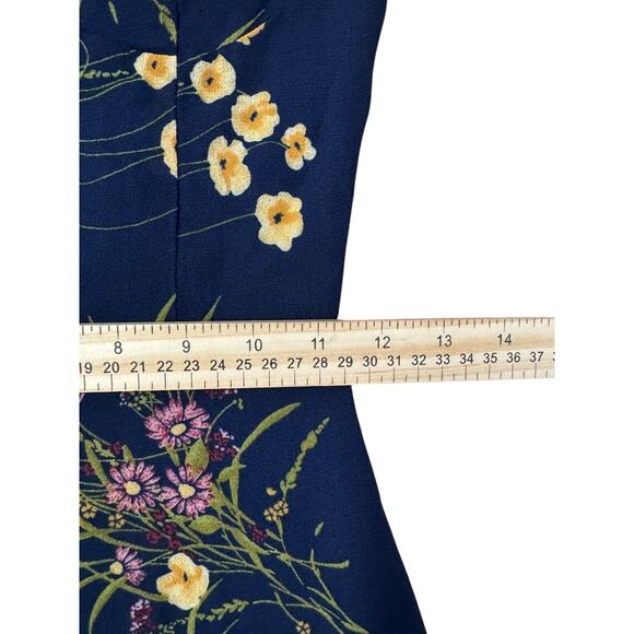 Reformation Floral Mini Dress - Black with Yellow and Purple - Picture 13 of 14